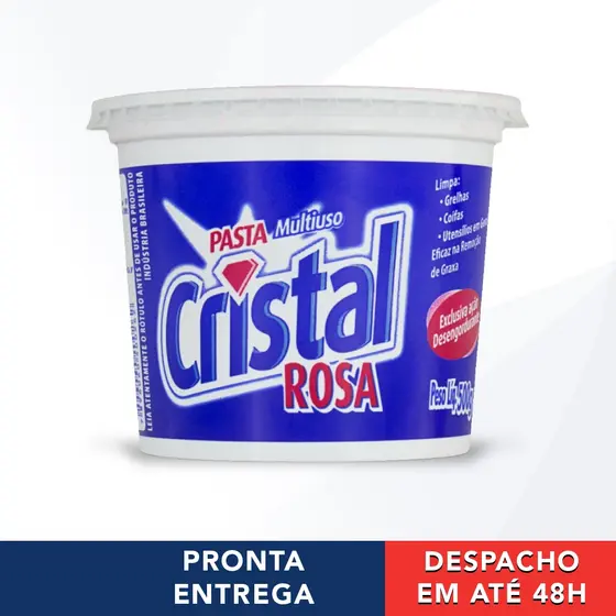 Pasta Rosa Sabão Para Limpeza Multiuso Desengordurante Cristal 500gr