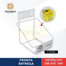 Suporte Caixa Coletora Para Descarte De Material Perfurocortante Infectante Lixo Hospitalar 3 Litros - Descarpack
