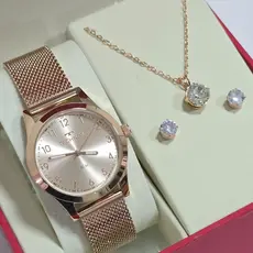 Relógio Technos Elegance Boutique Rosé Feminino Kit 2035MUT/1T