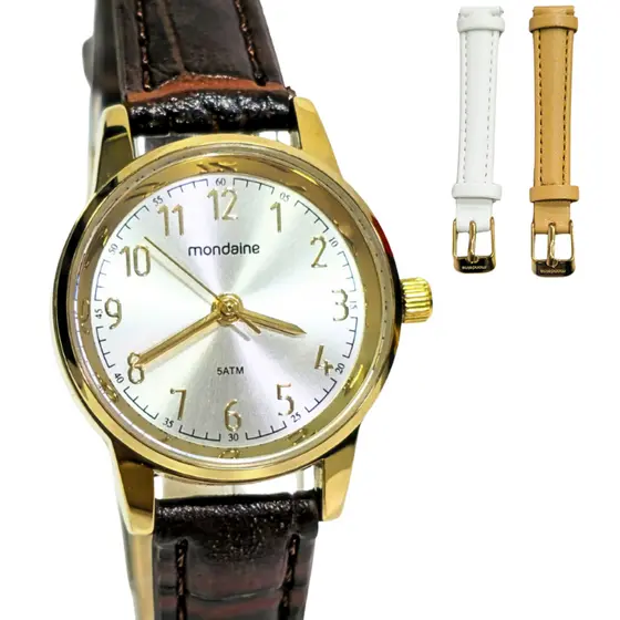 Relógio Mondaine Feminino Analógico 3 Pulseiras 32714LPMKDH2