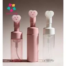 ANA 1108 Frasco PUMP COM ESCOVA DE SILICONE PARA LIMPEZA FACIAL SKINCARE 100MLRosa/150MLRosa/Branco