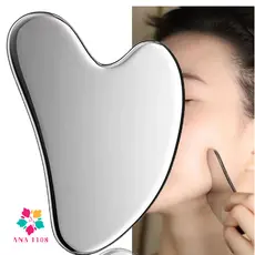 ANA 1108 Massageador Facial e Corporal Aço Inox Gua Sha Raspagem Skincare Rosto Relaxamento SPA Lifting Facial