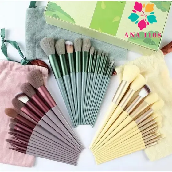 ANA1108 -12 Kits de 13 Conjunto Pincéis De Maquiagem Contorno Kabuki Profissional