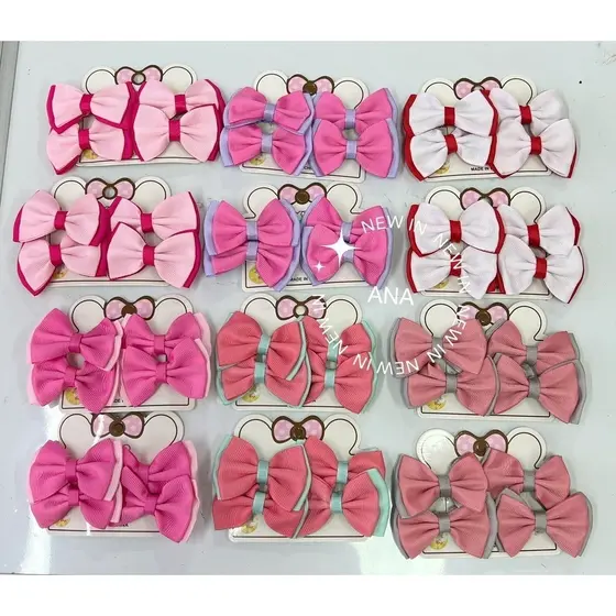 ANA1108 KIT Laço para Cabelo Infantil Bico Pato  5.5 Cm