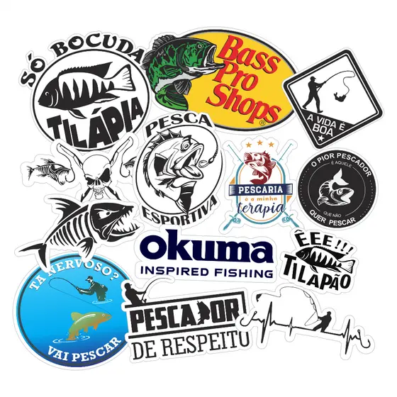 Adesivos Pesca Esportiva Pescador Peixe Caminhões Canoa
