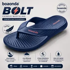 Chinelo Masculino Boa Onda Bolt Original Anatômico EVA Super Leve Confortável Casual