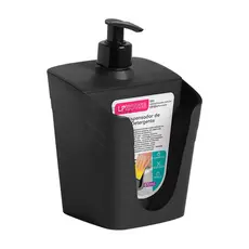 Dispenser Porta Detergente e Esponja Preto LP House 610 ml