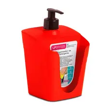 Dispenser Porta Detergente e Esponja Vermelho LP House 610 ml