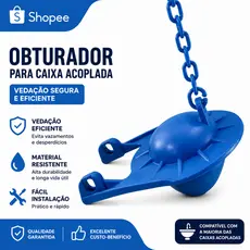 Reparo Obturador Para Caixa Acoplada Universal Com Corrente Inox Silicone