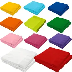 Guardanapo de Papel Colorido 33x33cm - 20 Unidades para Festas e Decoração