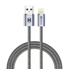 Cabo Lightning iPhone 18W 1M Nylon Trançado Hrebos Premium CB-267I USB Carregamento Rápido