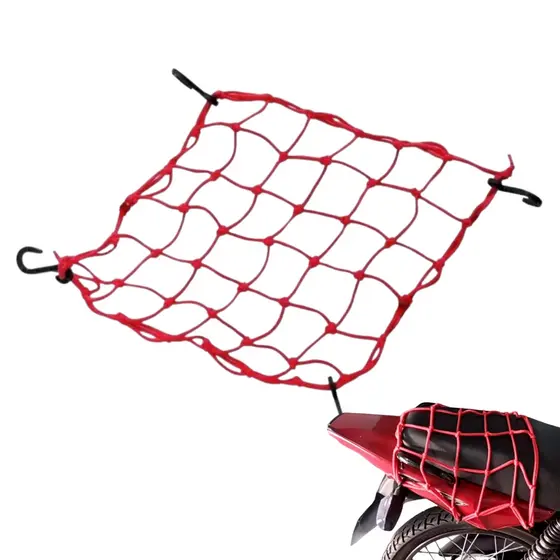Rede Elastica Aranha Vermelha 35x35 Moto Bagageiro Capacete