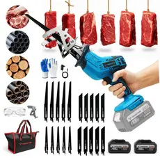 Eletricas Serra Sabre Cortador De Tubos De Madeira E Metal Serra Afiada Corte Fácil Carne E Ossos Com 20 LâMinas