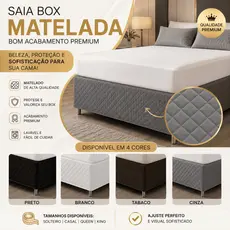 Saia Cama Box Matelado Ultrasonico com acabamento Premium.