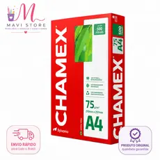 Papel A4 Chamex Original 75g Sulfite Branco 100 a 1000 Folhas Impressora
