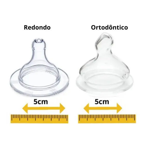 Bico De Mamadeira Largo Big Super Redondo ou Ortodôntico