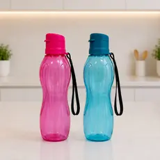 Garrafa de Água Squeeze Pet Plástico 500ml Azul Rosa