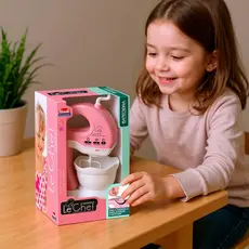Batedeira Infantil para Crianças Le Chef Brinquedo com Manivela Rosa