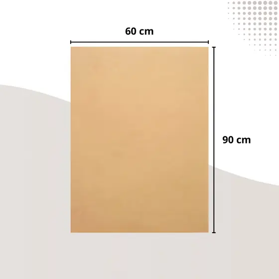 Kit Chapa Cru 60 x 90 MDF 3mm Ideal Para Quadro Artesanato Sublimação Pirografia Mandala Maquete Pintura