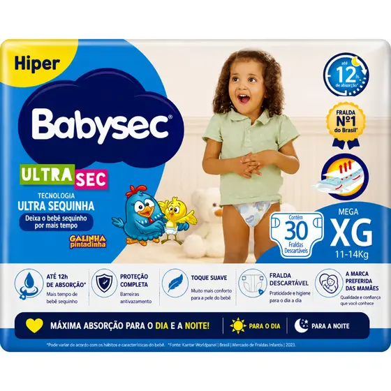 Fralda Babysec Mega XG 30 Unidades