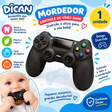 Mordedor Bebê Controle Video Game Dican Anatômico Estimula Coordenação Motora +4 Meses