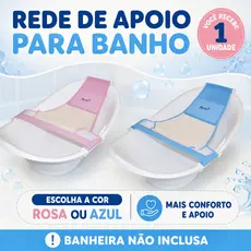 Rede de Banheira Ajustável Clingo Suporte para Banho Bebê Segurança Conforto Antiderrapante Universal