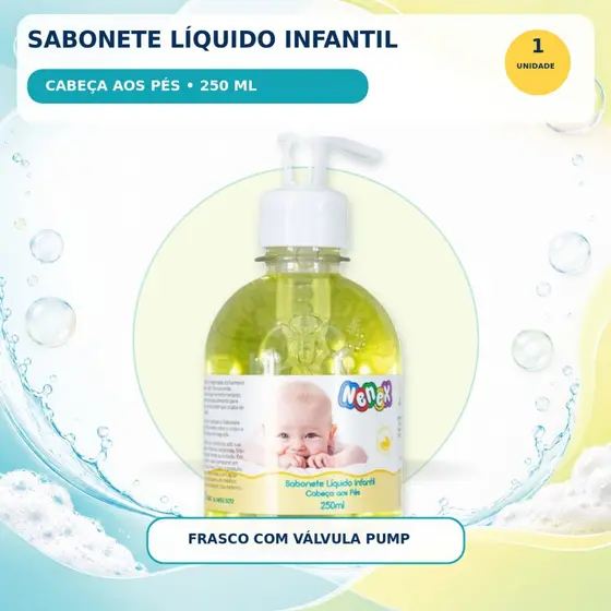 Sabonete Líquido Infantil Nenex 250ml - Da Cabeça aos Pés