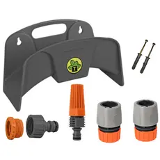 Suporte para mangueira +Esguicho +Engate Rapido + Adaptador Tramontina