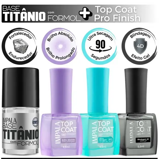 Esmalte Impala Coleção Top Coat Pro Finish - Escolher