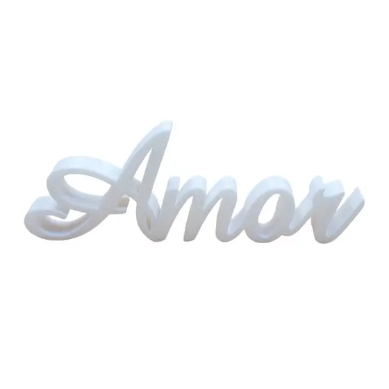 Palavra Decorativa Amor 12,5 x 4,5 x 1,0 Branco