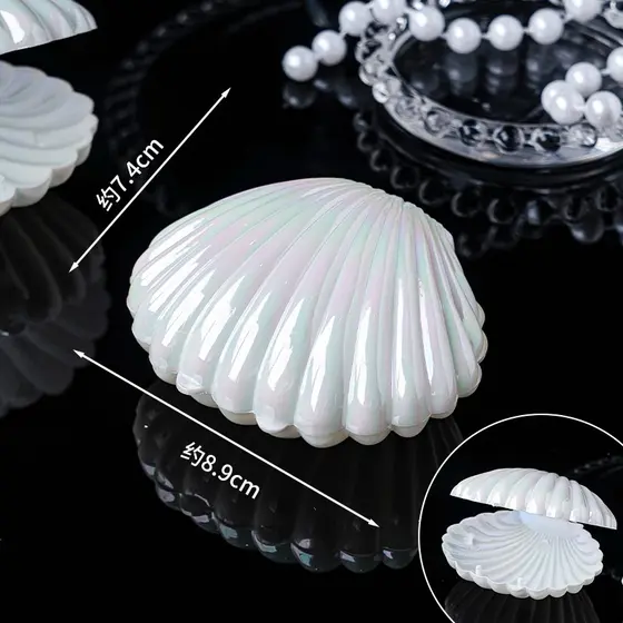 Kit 12/24/36 Mini ConchaS Branco Enfeite para Festa Decoração Fundo do Mar De Plástico Lembrancinha Aniversário Sereia