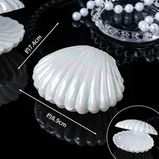 Kit 12/24/36 Mini ConchaS Branco Enfeite para Festa Decoração Fundo do Mar De Plástico Lembrancinha Aniversário Sereia