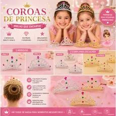 Kit com 12 /24  Mini Coroa de Princesa Pente strass penteado prata noivinhas daminha Deputante festa Infantil casamento