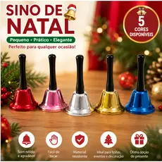 Sino de metal Sineta De Mão Pequeno Para Restaurante Cozinha Recepção Natal papai noel nobre recepção restaurante sino