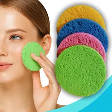Kit Esponja Facial Magica de Viagem Esfoliante Reutilizavel