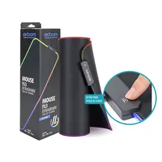 Mouse Pad Gamer Exbom Iluminado led Rgb Grande 80X30CM DIVERSOS MODELOS