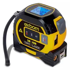 Trena Digital Com Nível Laser e Fita Métrica 4D Multi em 1 Com Visor TEM-Q65 EXBOM