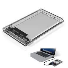Case transparente para HD SATA 2.5" HHD ou SSD USB 3.0 original transmissão 5 Gpbs