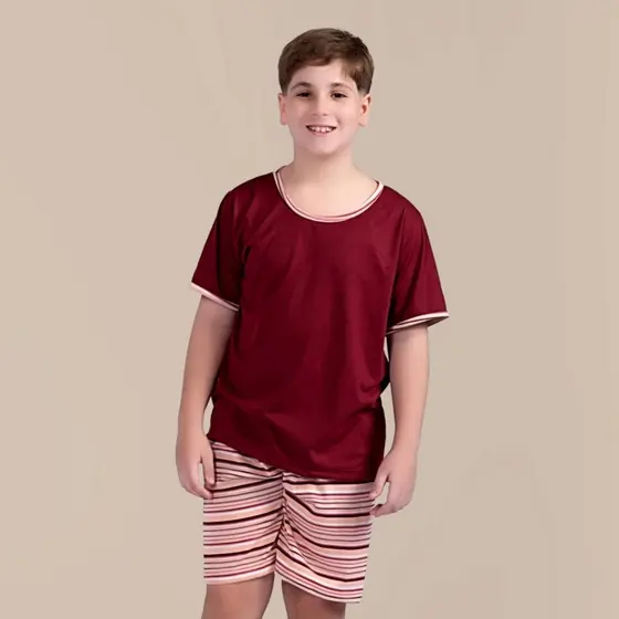 Camiseta Infantil Masculino Pijama Menino Estampado Conjunto Regata Camisa Short Premium Envio Rápido
