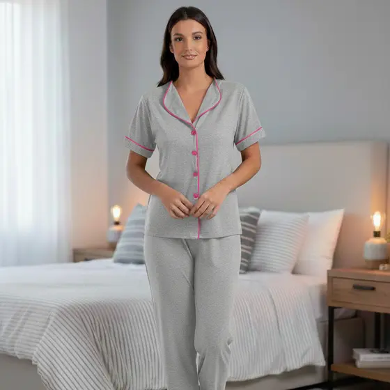 Pijama Americano Blogueira Conjunto Feminino Envio Rápido