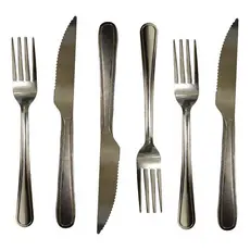 Kit 5 Jogos Garfo Faca Inox - 120 Talheres
