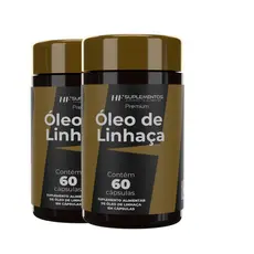 2X ÓLEO DE LINHAÇA 1450MG 60CAPS PREMIUM HF SUPLEMENTOS
