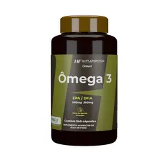 Super Omega 3 1000mg HF Suplementos 240 Caps EPA DHA Mente Ativa Foco Memória Concentração Energia