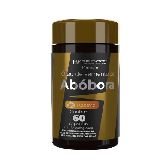 Óleo Semente de Abóbora 1400mg HF Suplementos 60 Caps Próstata Natural Puro Rico em Zinco Saúde