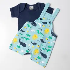 Conjunto jardineira com body manga curta menino roupas de bebê verão