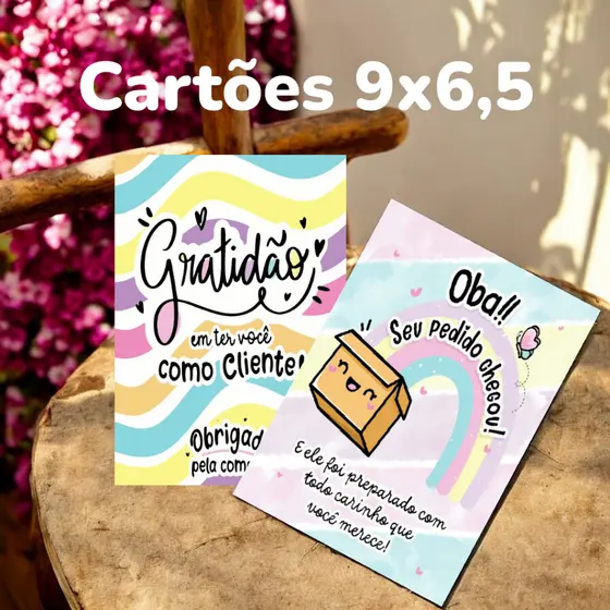 cartões de agradecimento ao cliente tags cartão folhetos diversos modelos promoção 50/100 unidades