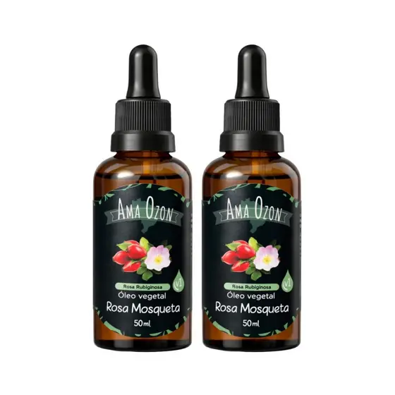 Kit 2 Unidades Óleo Vegetal de Rosa Mosqueta Rubiginosa Ama Ozon 50ml Cada Original