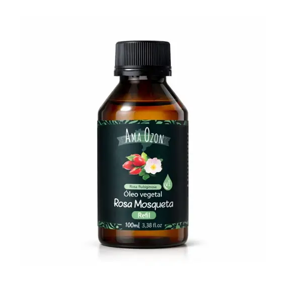 Óleo De Rosa Rubiginosa 100ml Prensado A Frio 100% Natural Clareia Axila Virilha e Atenua Manchas