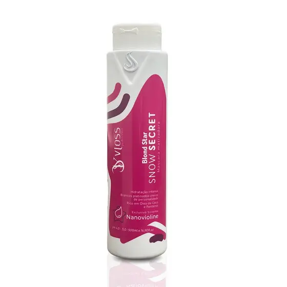 Matizador Snow Secret  Efeito Platinado Branco Tonalizante Blond Star Vloss Mascara 500g