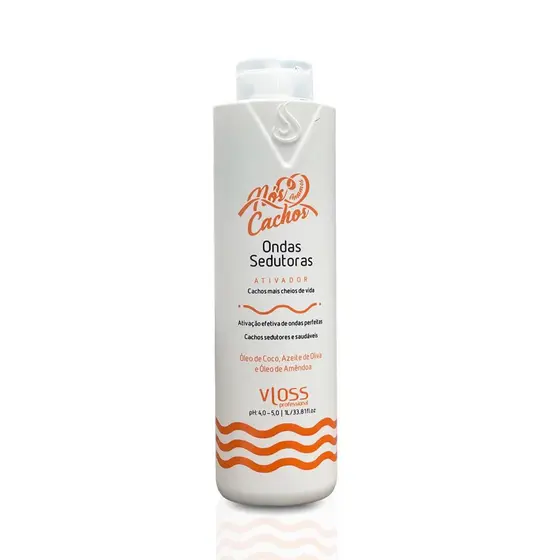 Ativador de Cachos de 1 Litro Vloss Nós Amamos Cachos Creme de Pentear Profissional 1000ml